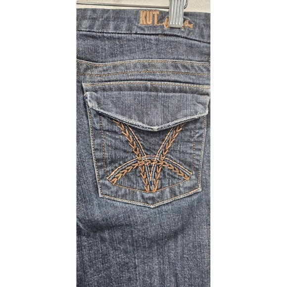 Kut From The Kloth Women's Bootcut Denim Dark Jeans Sz 8 Midrise Button Pockets - Picture 8 of 16